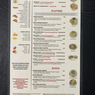 sushi and sashimi, menu