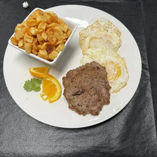 Hand pattied sausage