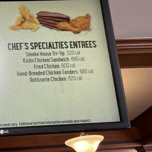 Menu (July 2022) no turkey legs :(