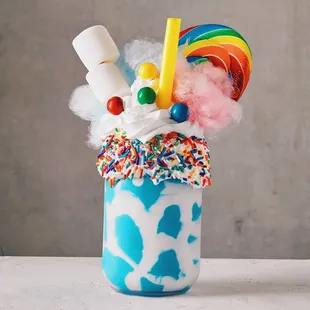 a cup of ice cream and candy