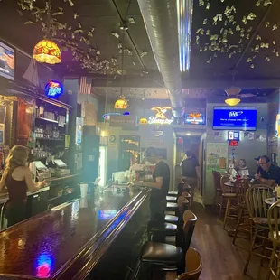2 rooms and an outdoor area.  This is the bar room.