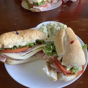 Italian sub and potato salad