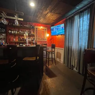 TV by the bar