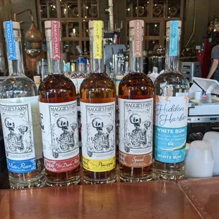 Maggie's Farm Rum bottle selection.