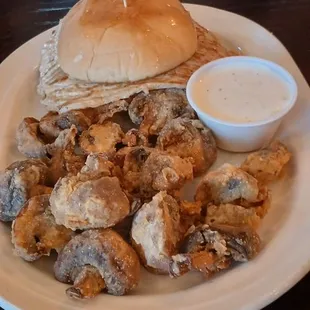 Grilled tenderloin and mushrooms.