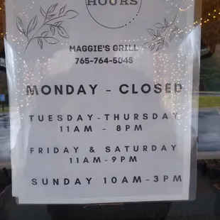 a closed sign in a window