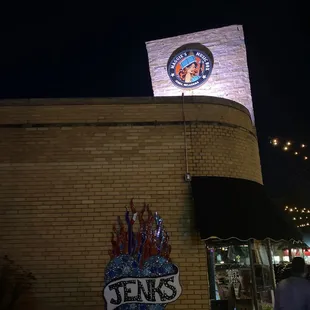 a brick building with a clock tower