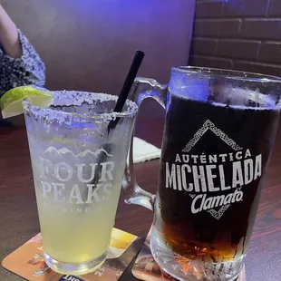 Margarita and beer