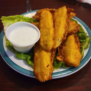 Deep fried pickles