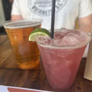 Blood and Honey beer and black cherry smash cocktail