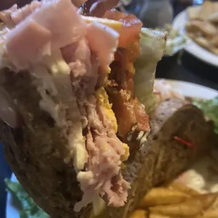 Maggie&apos;s Club sandwich on Rye