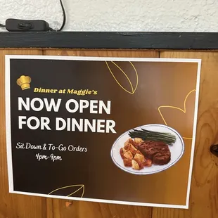 One of the specials on the menu