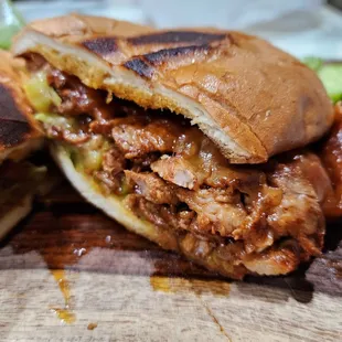 Torta al Pastor.  Best torta I&apos;ve had.