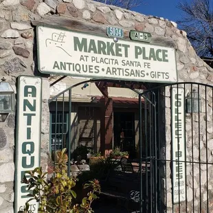 the entrance to the market place