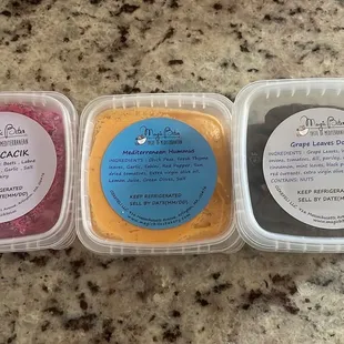 three different flavors