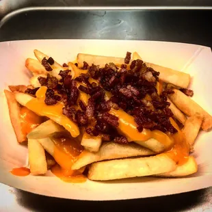 Fries bacon and cheese