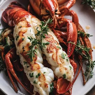 Butter poached lobster