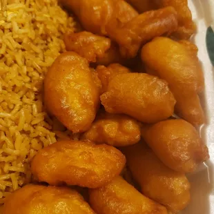 a tray of food