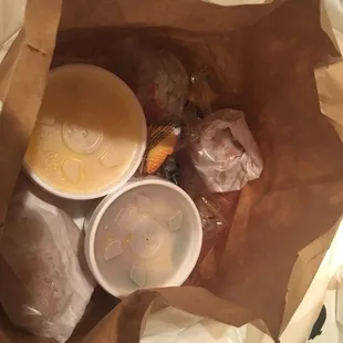 Well packed take out order