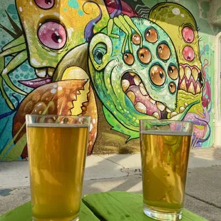 Mexican lager on the right Pilsner on the left