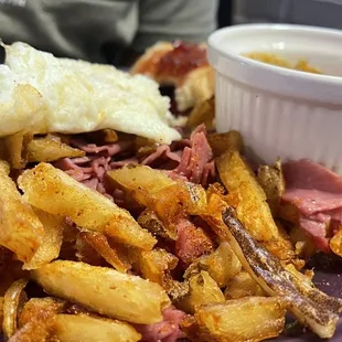 Corn-beef modified hash to fries