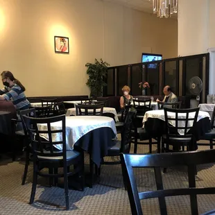 people sitting at tables