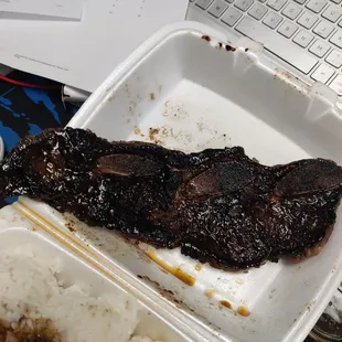 completely burned on the other side. burned flavor leaked over everything else