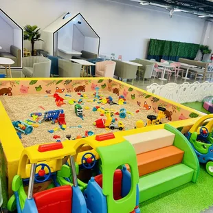 a play area in a children's playroom