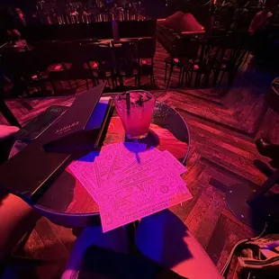 special delivery cocktail + some faux money provided by the show for the activities