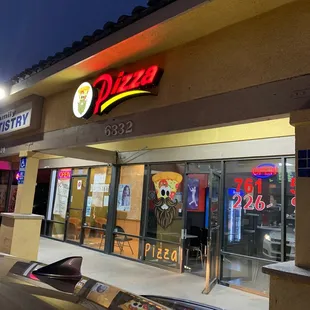 the front of the restaurant