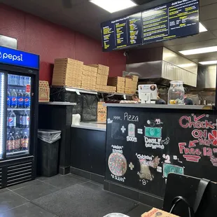 Where you order inside the store