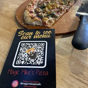 Pizza &amp; Menu card