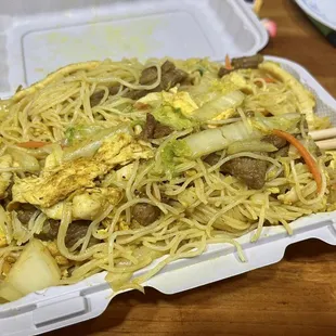 Singapore rice noodles - sans pork &amp; shrimp