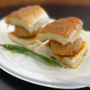 two sandwiches on a plate