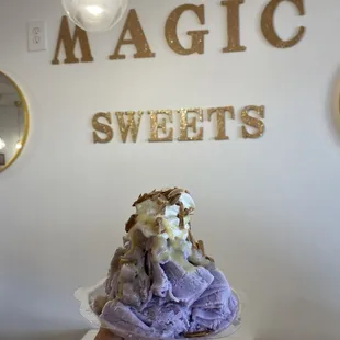 Taro shave ice