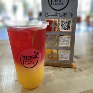 Sunset in Hibiscus Tea