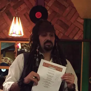 Capt. Jack Sparrow as our waiter