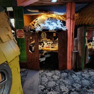 the inside of a restaurant