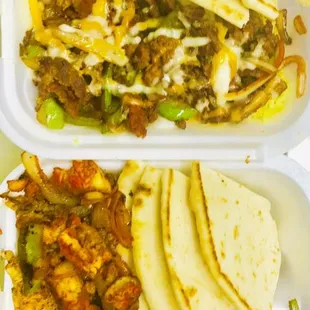 Beef shawarma plate 
Chicken shawarma plate