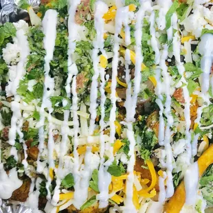 Loaded steak veggie fries