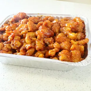 Tray of Orange Chicken