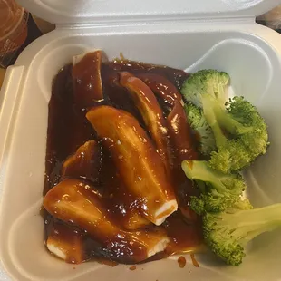 Bourbon Chicken...maybe?