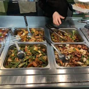 Items on the hot bar.
