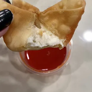 Crab Rangoon, so much delish flavor is such a small packet!