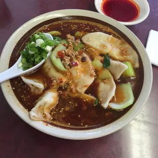 Spicy Dumpling Soup