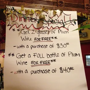 Dinner Special