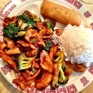 Hunan chicken lunch special