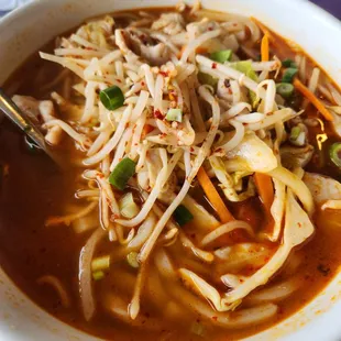 Spicy Udon Noodle Soup.