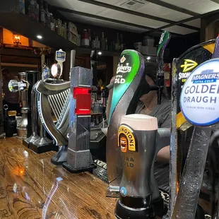 Bar beers on tap