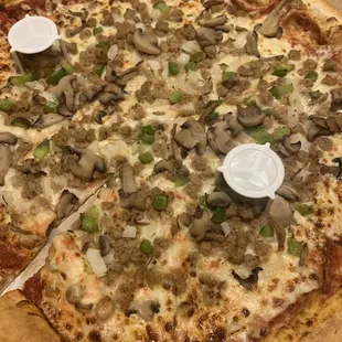 Supreme Pizza with no pepperoni